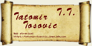Tatomir Tošović vizit kartica